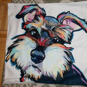 (3) Dog Puppy White Animal Print Throw Bed Pillow Cases Set